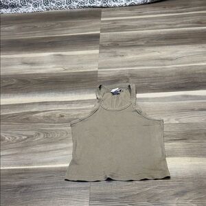 Zara Taupe green gray Tank Top size small